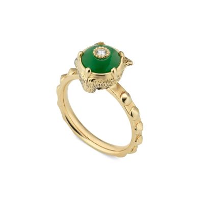 Gucci / Le Marché des Merveilles / anello / oro giallo, giada e diamanti