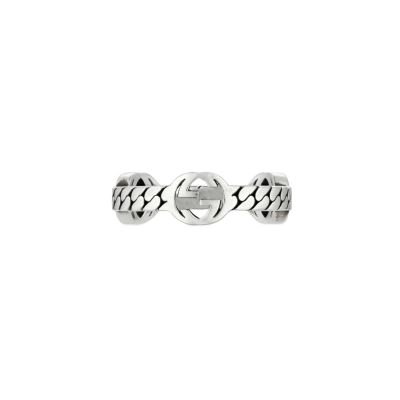 Gucci / Interlocking / anello con logo GG / argento 
