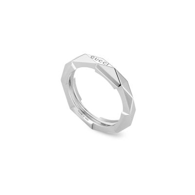 Gucci / Link to Love / anello impilabile 4 mm / oro bianco