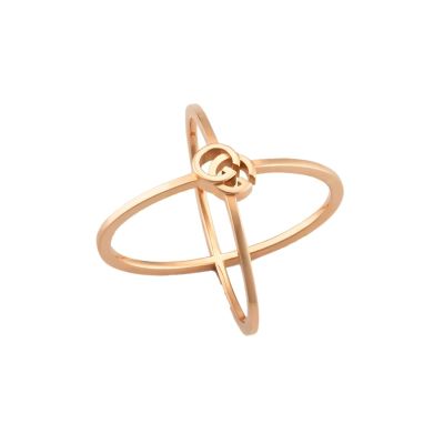 Gucci / GG Running / anello incrociato / oro rosa