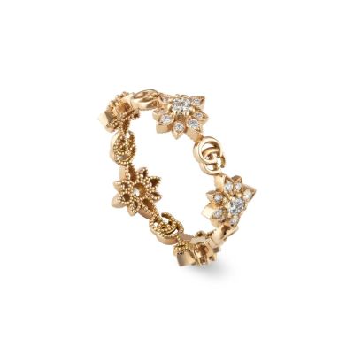 Gucci / Flora / anello / oro rosa e diamanti