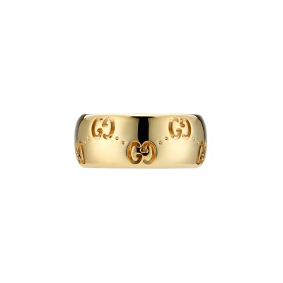 Gucci / Icon / anello GG largo / oro giallo 18 Kt 