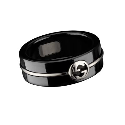 Gucci / Interlocking G / anello / corindone e oro bianco
