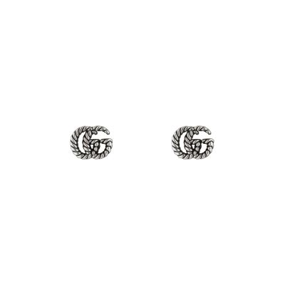 Gucci / GG Marmont / orecchini torchon con Doppia G / argento