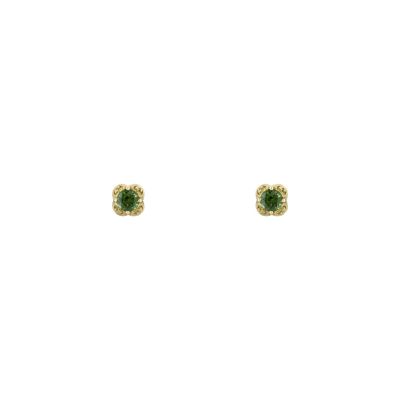 Gucci / Interlocking / orecchini GG / oro giallo e tormalina