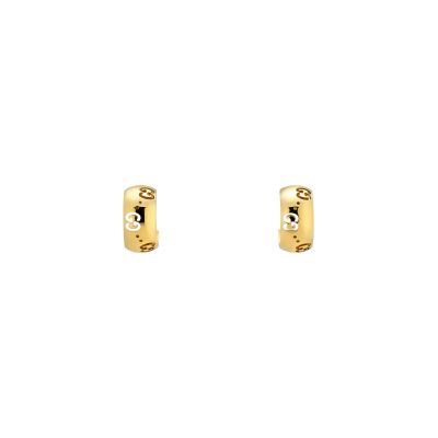 Gucci / Icon / orecchini a cerchio GG / oro giallo 18 Kt 