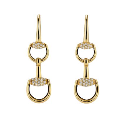 Gucci / Horsebit / orecchini / oro giallo e diamanti