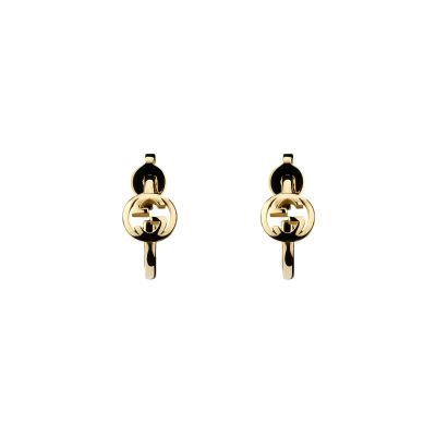 Gucci / Interlocking G / orecchini a cerchio GG / oro giallo