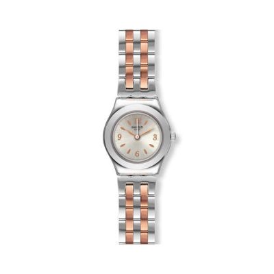 Swatch / Lady / Minimix / orologio donna / quadrante argentato / cassa acciaio / bracciale acciaio e PVD