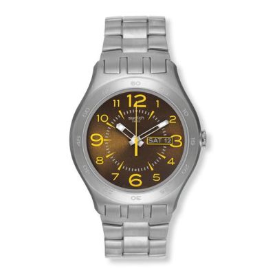 Swatch / Irony / Brown Truffle / orologio unisex / quadrante marrone / cassa acciaio / bracciale acciaio