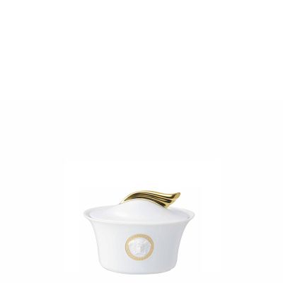 Rosenthal – Versace / Médaillon Méandre d’Or / zuccheriera / porcellana / bianco, oro