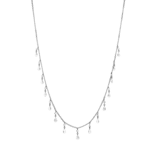 Orecchini Lunghi A Goccia Coiris – Nappe Pendenti In Lega Color Bianco – Donna - 4