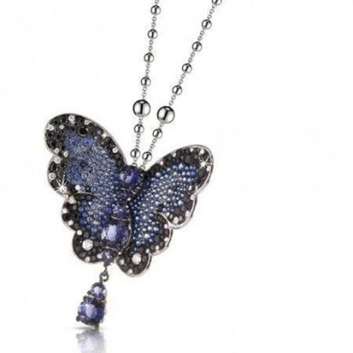Collana Vintage Steampunk Con Ciondolo Farfalla &ndash; Gioiello Multicolore In Ottone E Zinco