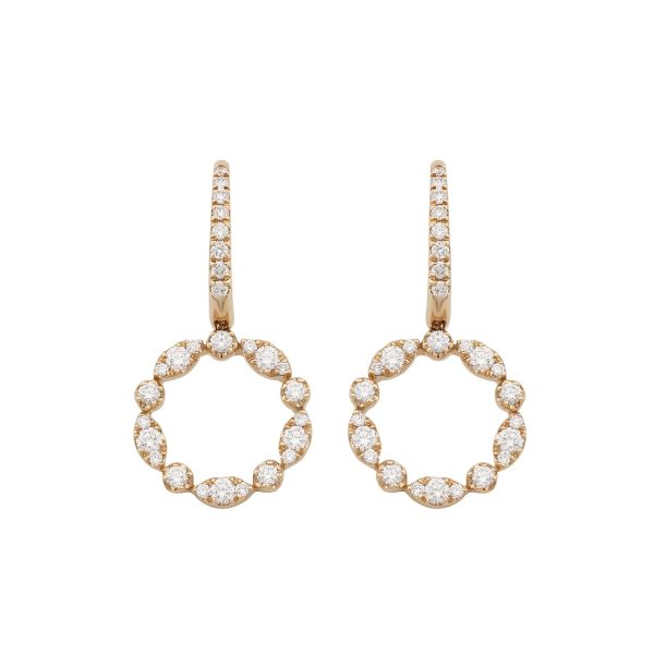 Pomellato Orecchini pendenti Sabbia in oro rosa 18kt con diamanti Pomellato Orecchini pendenti Sabbia in oro rosa 18kt con diamanti