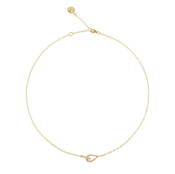 Collana Regolabile CARISSIMA Con Ciondolo Farfalla In Oro Giallo 9 Carati, 41-46 Cm