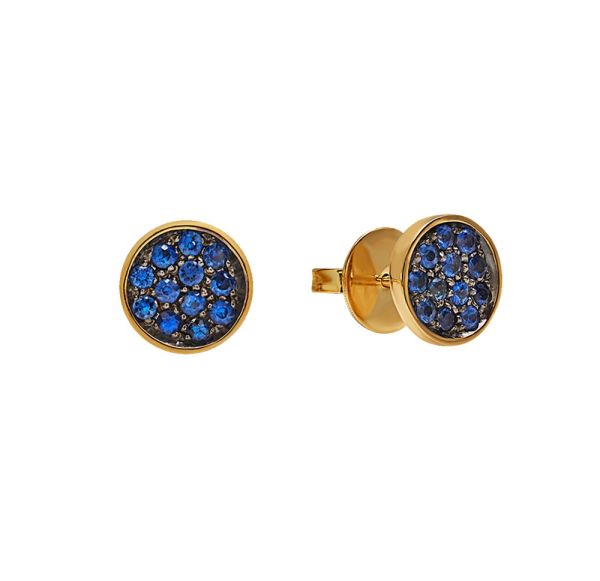N-K Orecchini Donna A Paillettes Geometriche - Rotondi, Lucidi, Color Oro - Grandi 8,2x5 Cm
