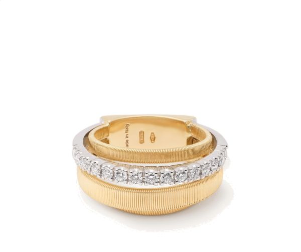 Marco Bicego Masai Anello A 4 Fili Oro Giallo E Diamanti