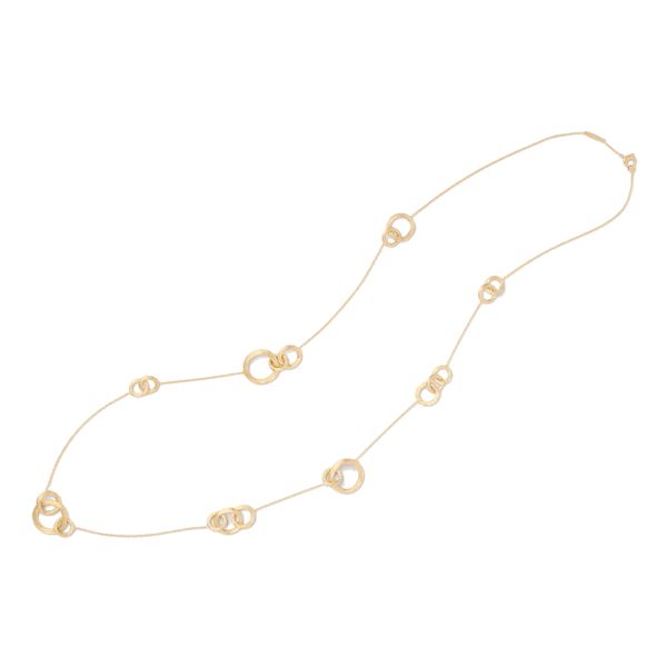 Räder Collana Decorativa Leggera In Oro Con Vere Piume E Sfera In Porcellana – Lunga 120 Cm