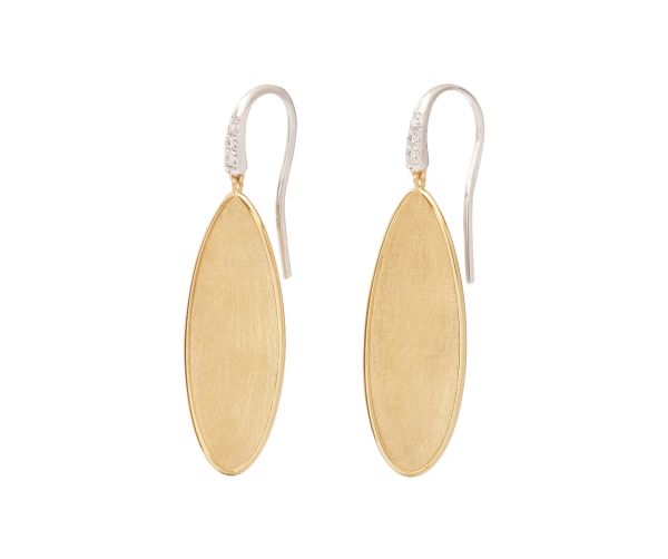 Marco Bicego / Lunaria Twist / orecchini pendenti 4 cm con amo / oro
