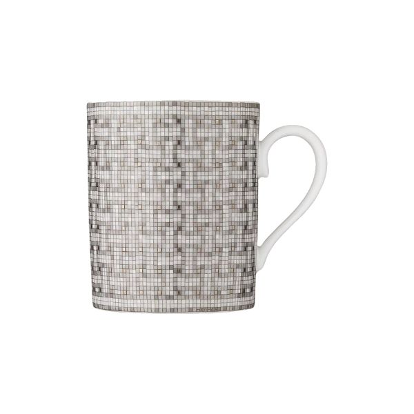 Théière Hermès Mosaïque Au 24 Platine - Porcelaine Française - 28,7 Oz - Neuve Dans Sa Boîte