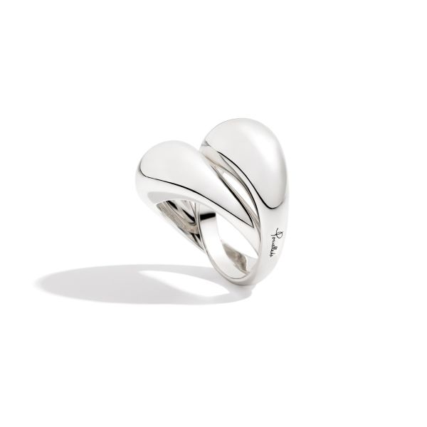 Pomellato / doppio anello intrecciato / argento