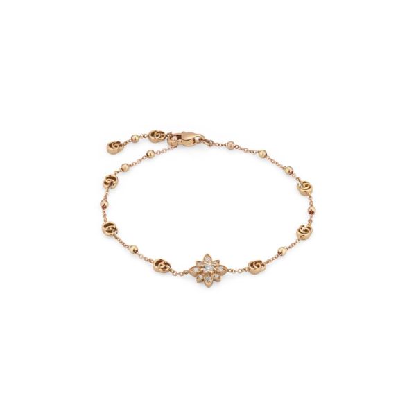 Bracciale Regolabile In Oro Rosa Con Zirconi Cubici – Ciondoli Farfalla, Cuore O Fiore Per Amiche - 2