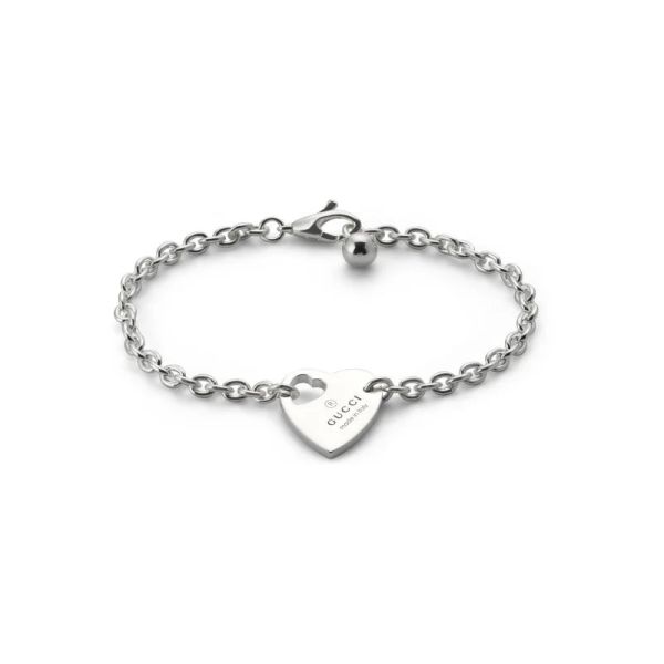 Set Bracciale E Collana Con Mini Cuore E Charm, In Acciaio Inox E CZ, Nuovo - Foto 2