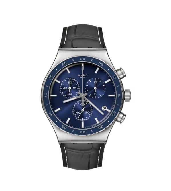 Timex Marlin Orologio Automatico Uomo 40mm - Quadrante Blu, Cinturino In Pelle, Cassa Acciaio