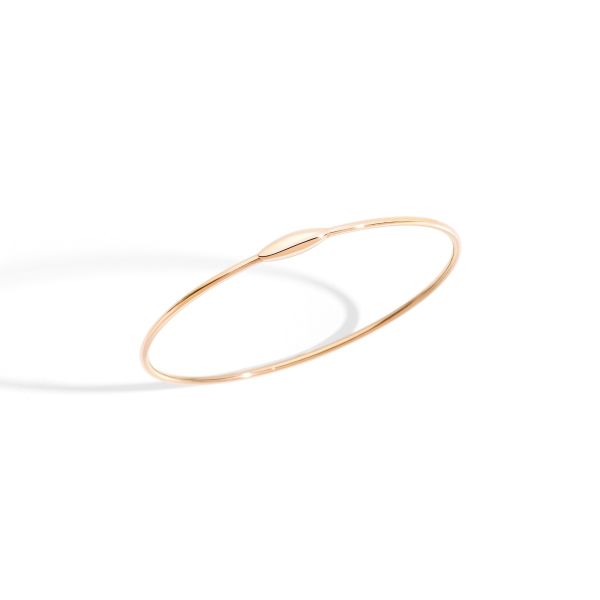 Philip Jones Bracciale Rigido A Nodo D'amore – Placcato Oro Rosa – Diametro Regolabile 6-7 Cm – Regalo In Sacchetto Velluto