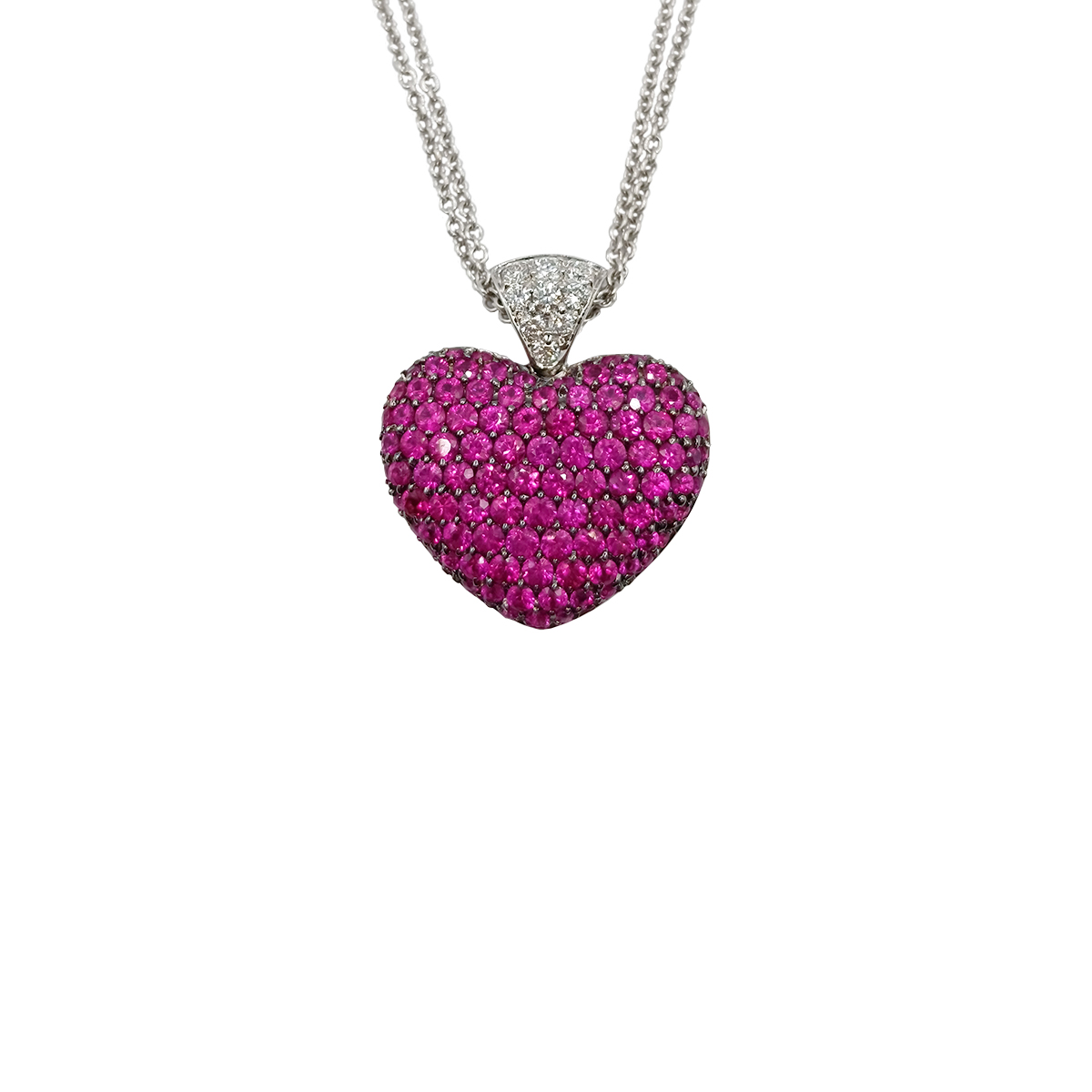 CARISSIMA Ciondolo Oro Rosa 9ct Con Diamante 0,10ct E Freccia Su Catena Curb 46 Cm - Gioiello Donna