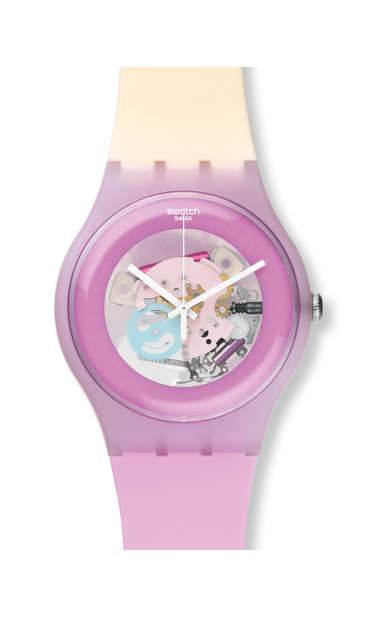 Swatch / New Gent / Sweet Me / orologio donna / quadrante rosa / cassa plastica / bracciale plastica