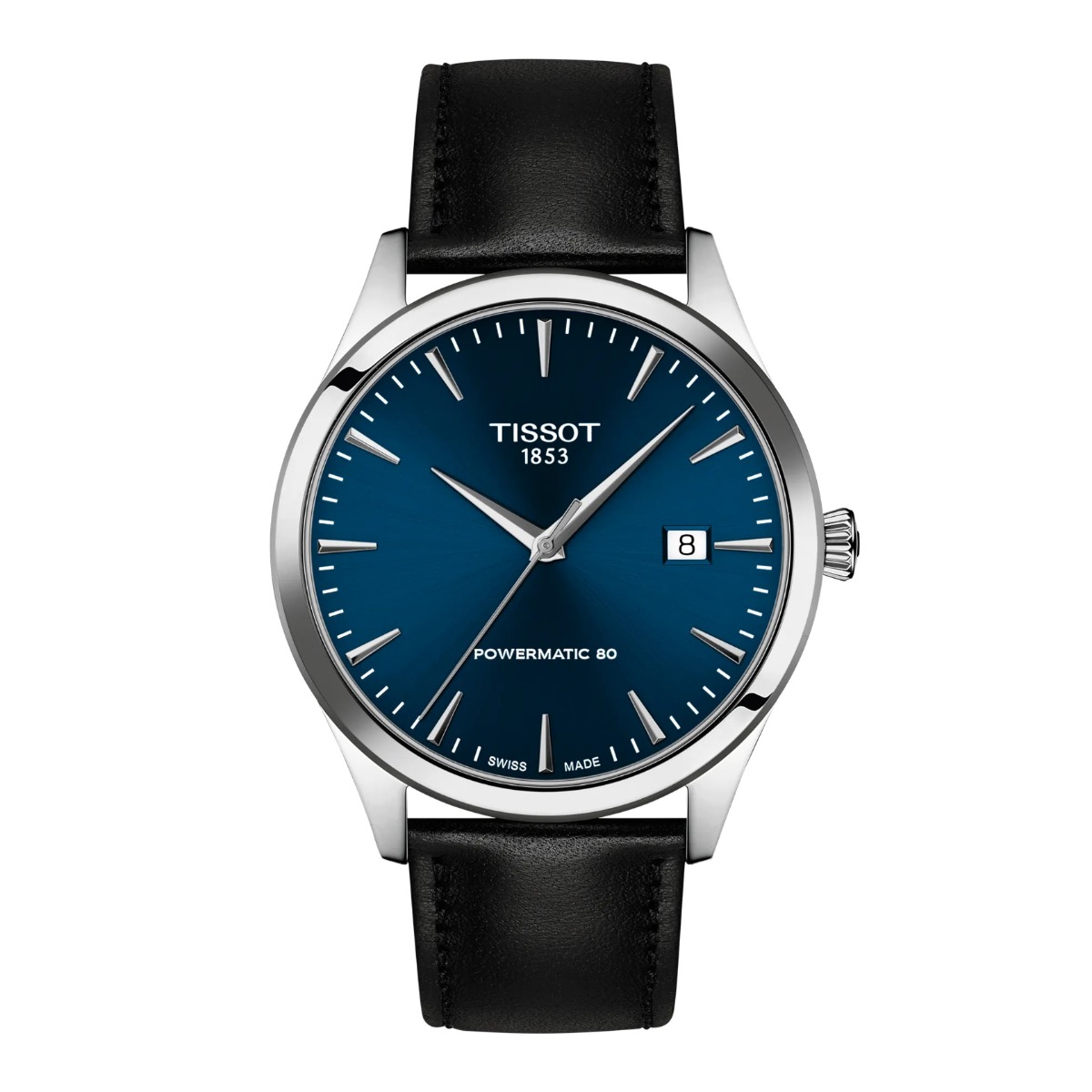 Tissot Orologio Uomo In Acciaio Inox – Cinturino In Pelle Nera Effetto Coccodrillo – T1014173603100