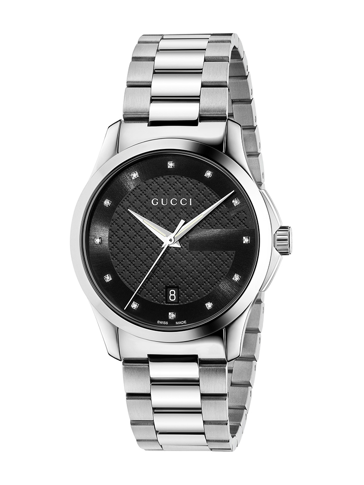 Gucci G Timeless orologio uomo quadrante con motivo diamantato