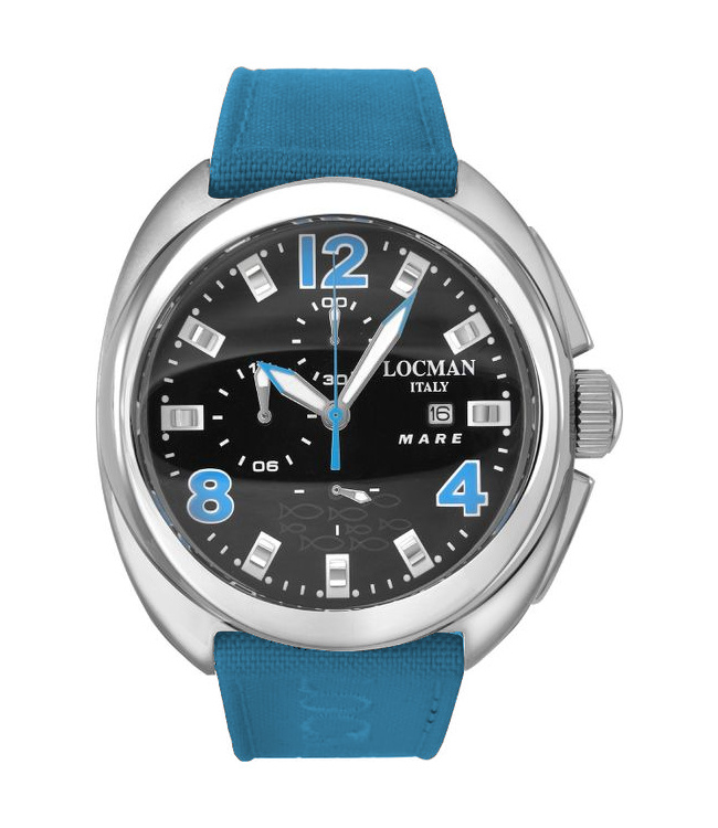 Locman Mare / orologio uomo / quadrante carbonio / cassa titanio e carbonio  / cinturino cordura giallo