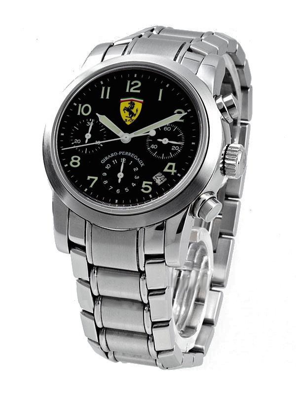Girard Perregaux Ferrari / orologio uomo / quadrante nero / cassa e  bracciale acciaio