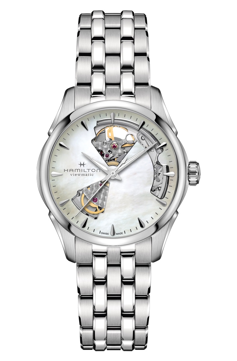 Hamilton Jazzmaster Open Heart Lady Auto / orologio donna / quadrante  madreperla scheletrato / cassa e bracciale acciaio