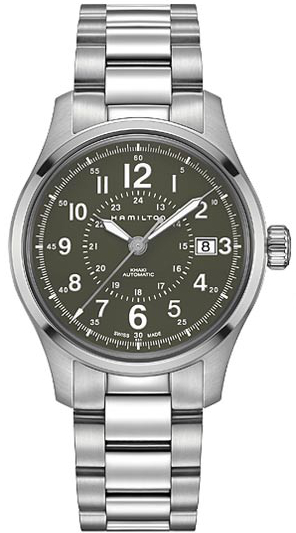 Hamilton Khaki Field / orologio uomo / quadrante marrone / cassa e  bracciale acciaio
