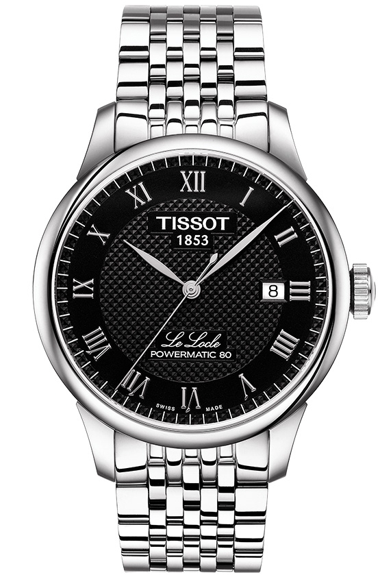 Tissot Le Locle Automatic Powermatic 80 / orologio uomo / quadrante nero /  cassa e bracciale acciaio