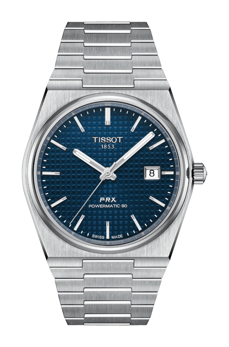 Tissot PRX / orologio uomo / quadrante blu / cassa e bracciale acciaio