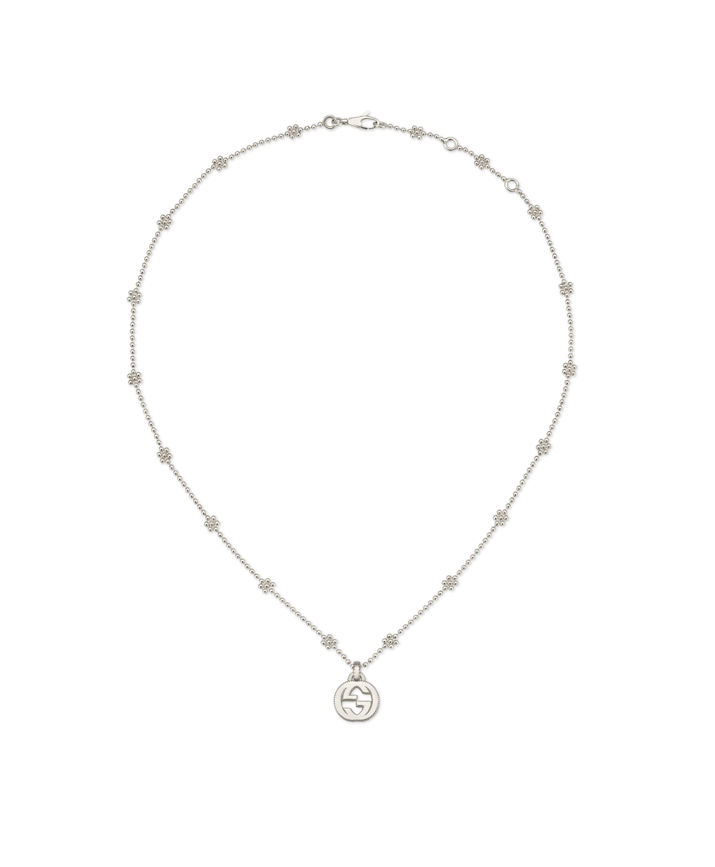 Gucci / Interlocking / collana con ciondolo / argento