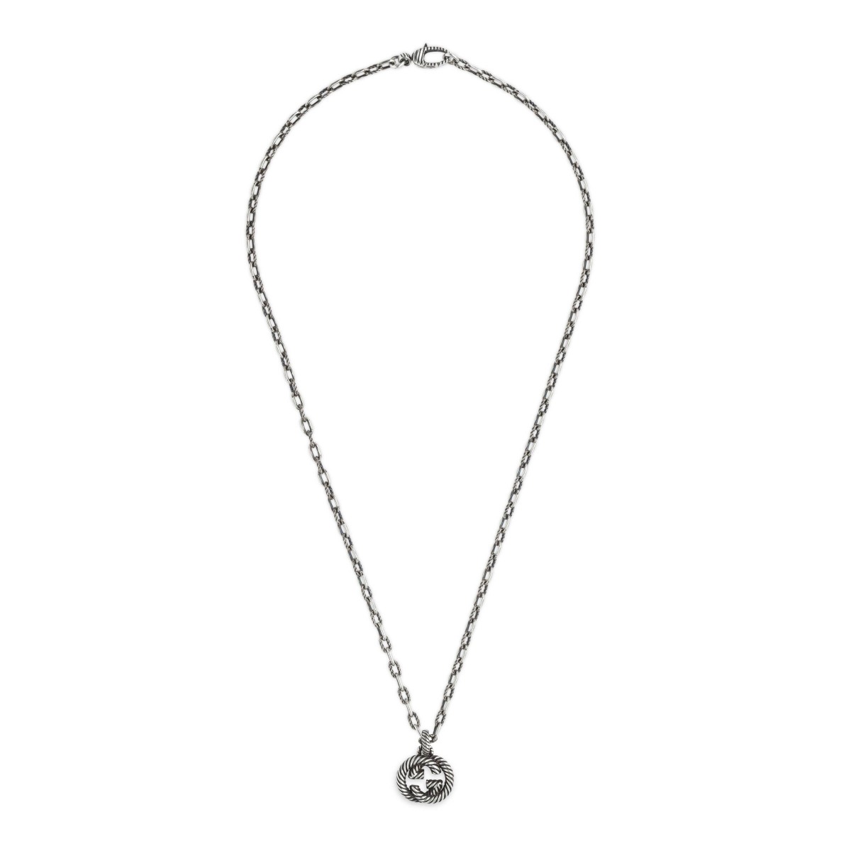Gucci / Anger Forest / gemelli con testa di lupo / argento con finiture  anticate