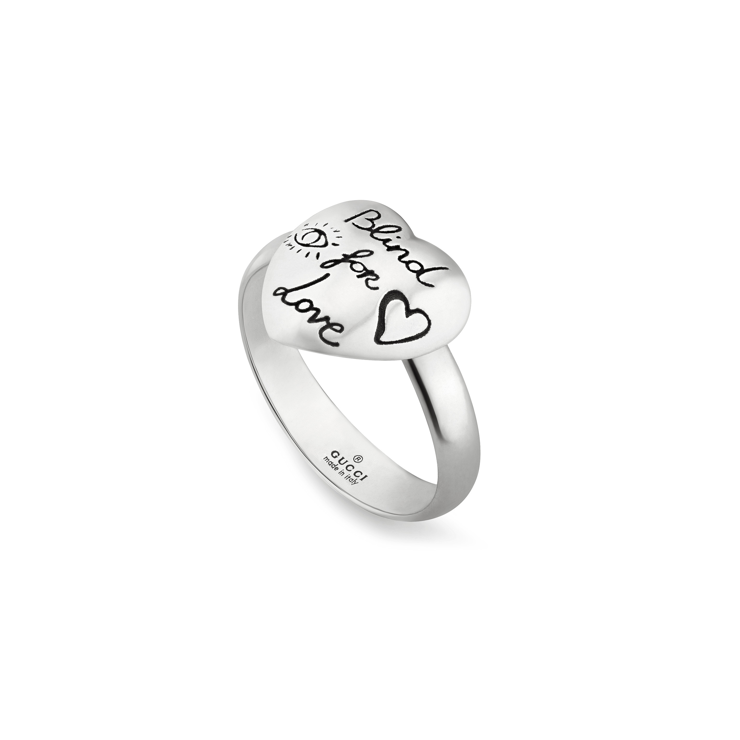 Gucci / Blind for Love / anello cuore / argento